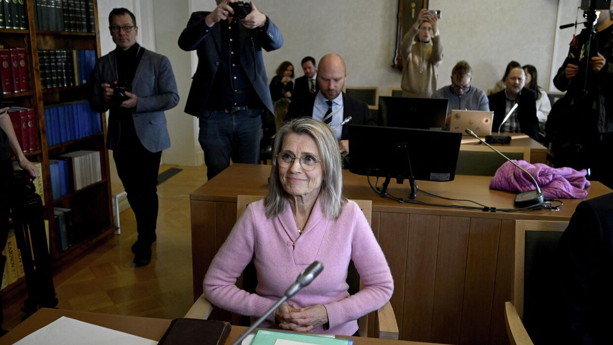 Депутат парламента Финляндии Пяйви Рясянен на слушаниях в Верховном суде в Хельсинки