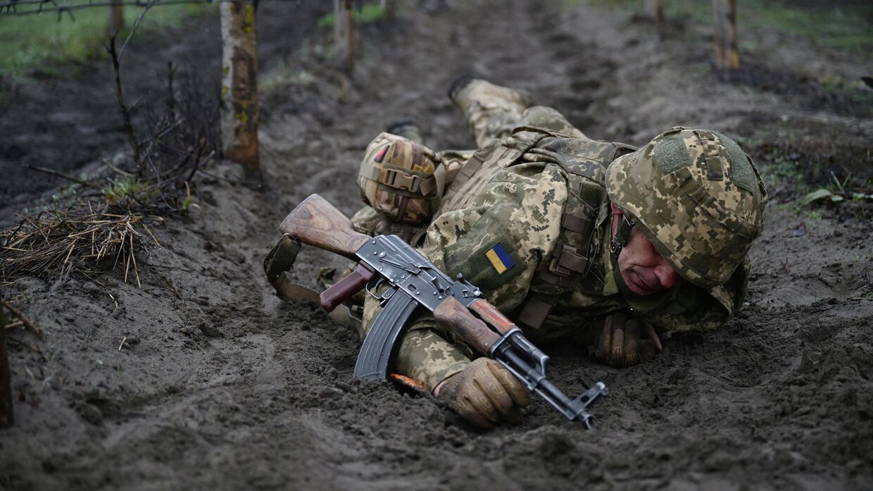 Военная подготовка новобранцев на Украине. Архивная фотография