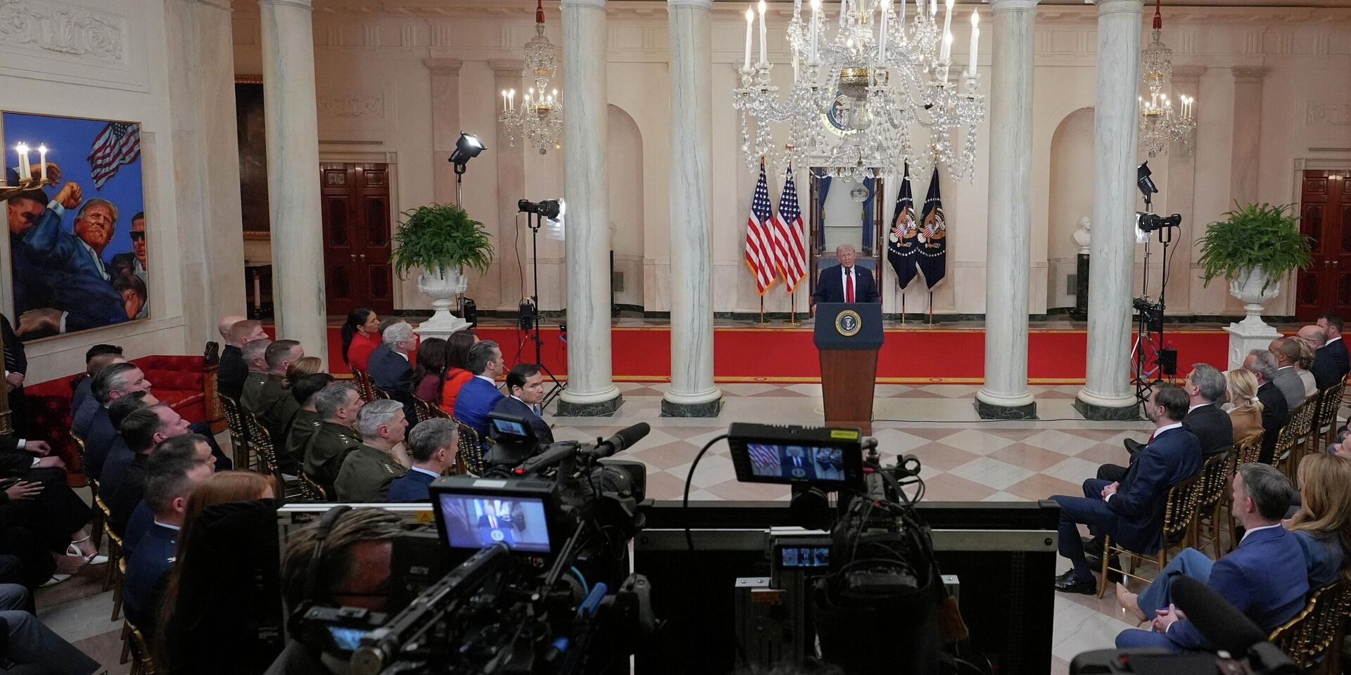 Президент США Дональд Трамп выступает с обращением к нации по поводу ситуации вокруг Ирана. 1 апреля 2026 г. - ИноСМИ, 1920, 02.04.2026