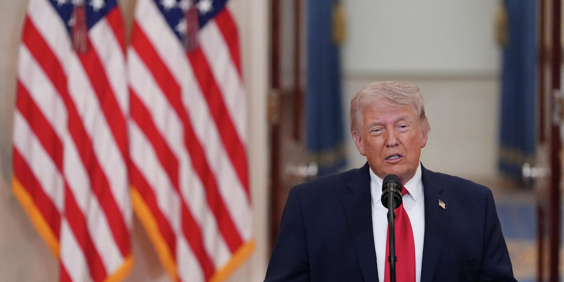 Президент США Дональд Трамп выступает с обращением к нации по поводу ситуации вокруг Ирана. 1 апреля 2026 г. - ИноСМИ, 1920, 02.04.2026