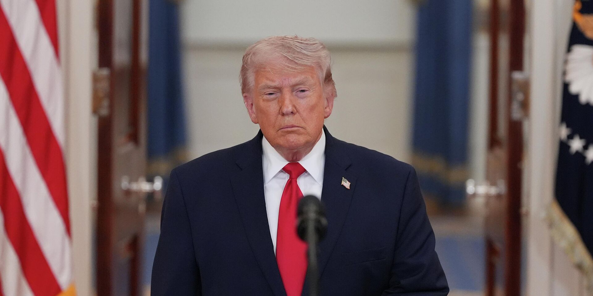 Президент США Дональд Трамп выступает с обращением к нации по поводу ситуации вокруг Ирана. 1 апреля 2026 г. - ИноСМИ, 1920, 03.04.2026