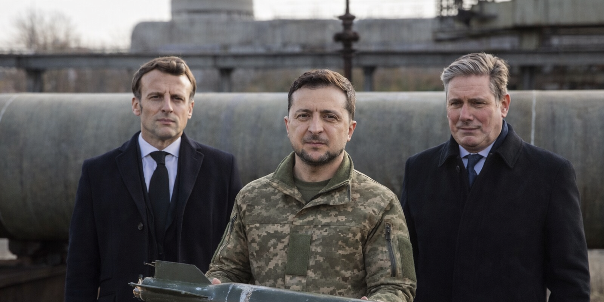 Зеленский, Макрон, Стармер