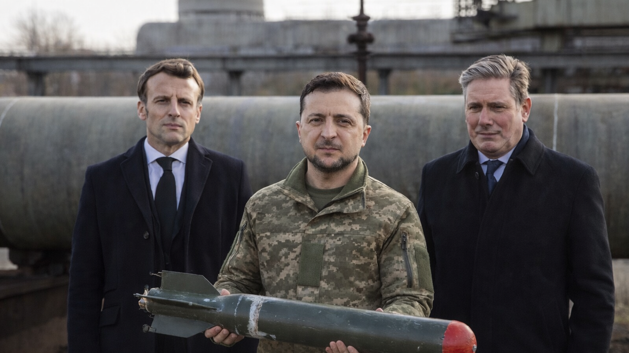 Зеленский, Макрон, Стармер