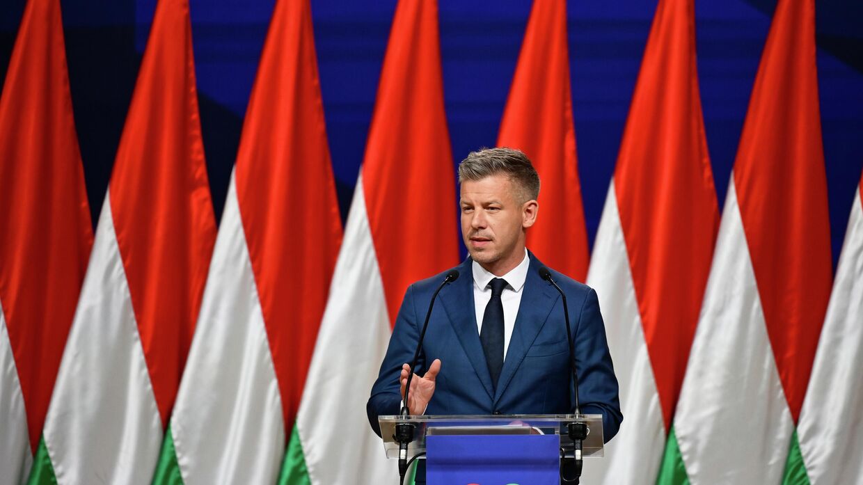 Лидер победившей на парламентских выборах в Венгрии оппозиционной партии Тиса Петер Мадьяр 