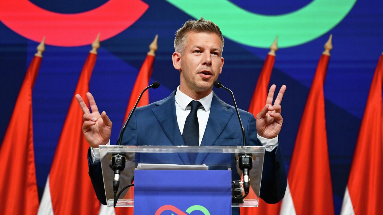 Лидер победившей на парламентских выборах в Венгрии оппозиционной партии Тиса Петер Мадьяр