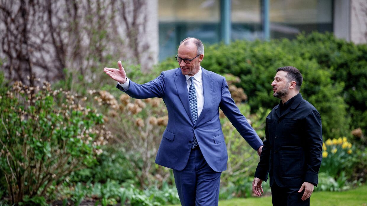 Владимир Зеленский и канцлер Германии Фридрих Мерц в Берлине