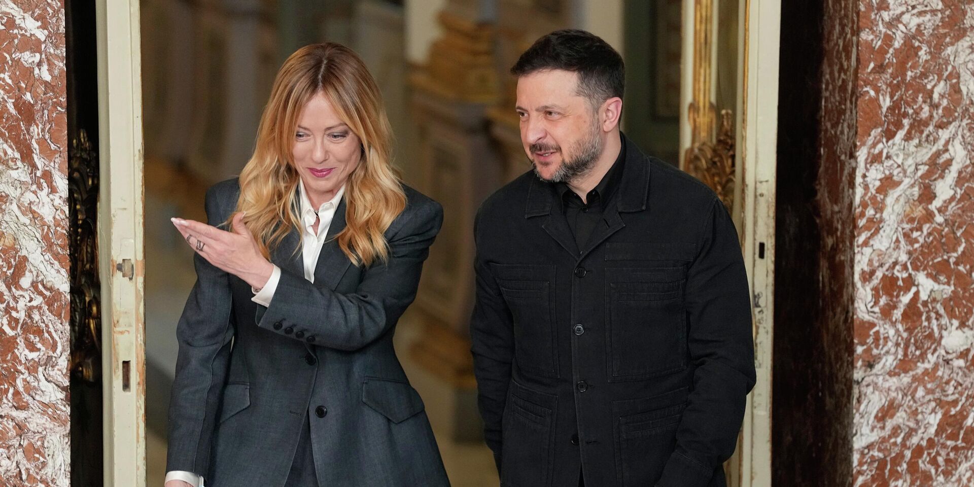 Премьер-министр Италии Джорджия Мелони и Владимир Зеленский в Риме - ИноСМИ, 1920, 16.04.2026