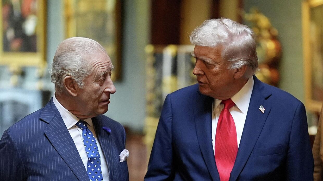 Король Великобритании Карл III и президент США Дональд Трамп