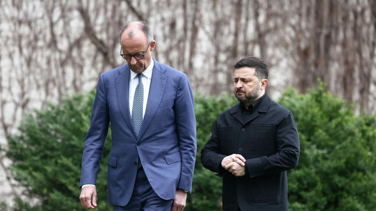 Владимир Зеленский и канцлер Германии Фридрих Мерц в Берлине