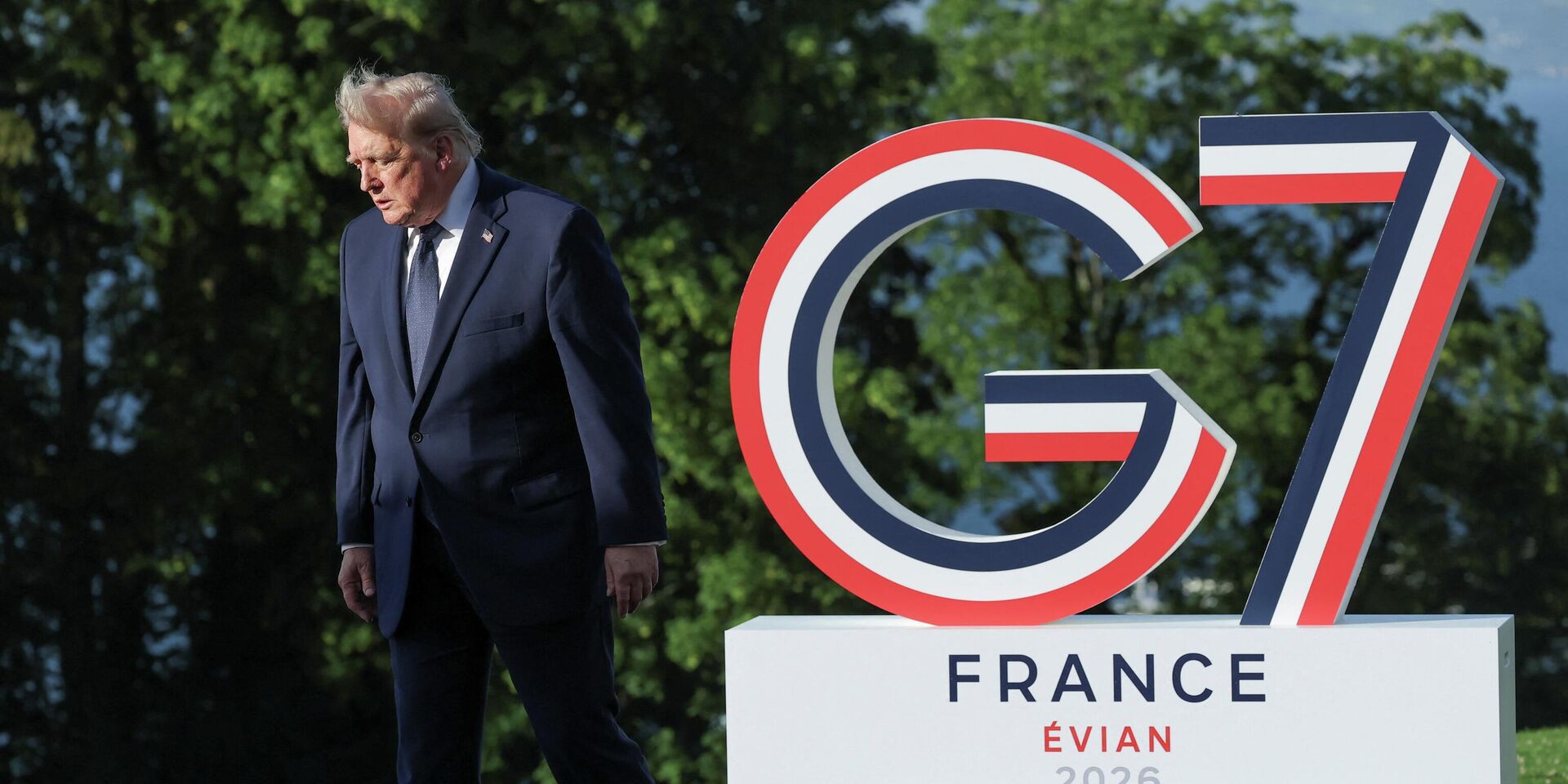 Президент США Дональд Трамп на саммите G7 в Эвиан-ле-Бен, 15 июня 2026 г.  - ИноСМИ, 1920, 16.06.2026