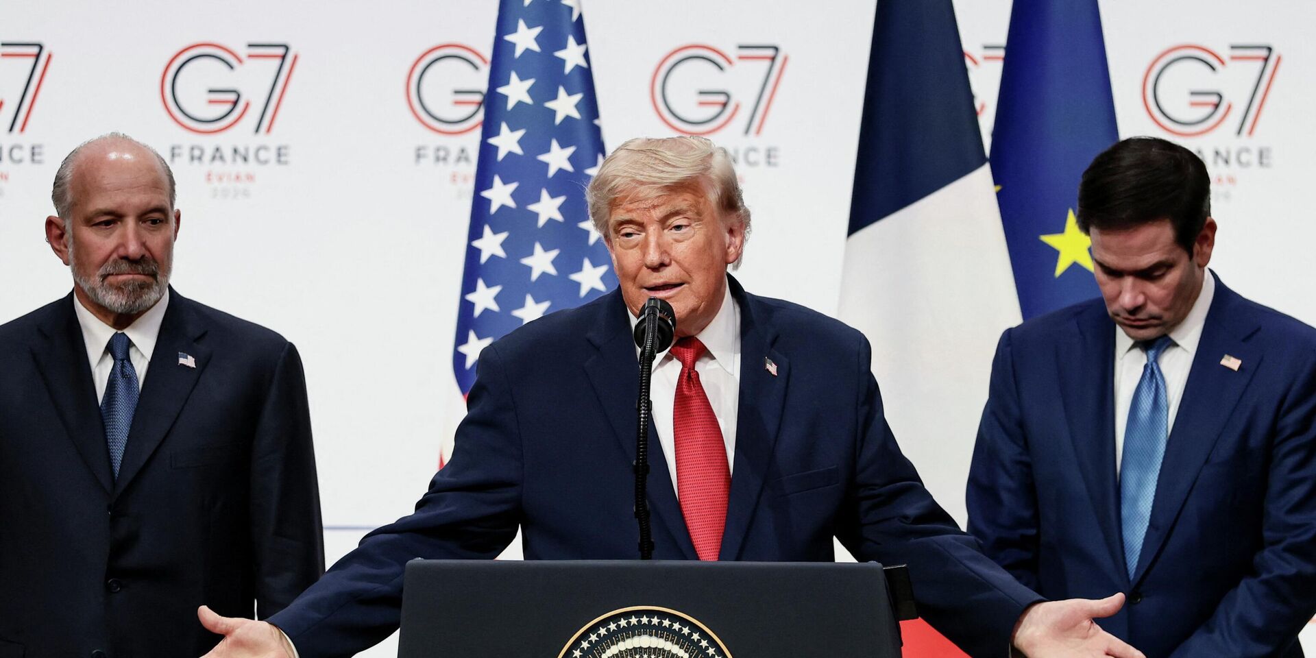 Президент США Дональд Трамп на саммите Большой семерки, Эвиан-ле-Бен, Франция - ИноСМИ, 1920, 18.06.2026