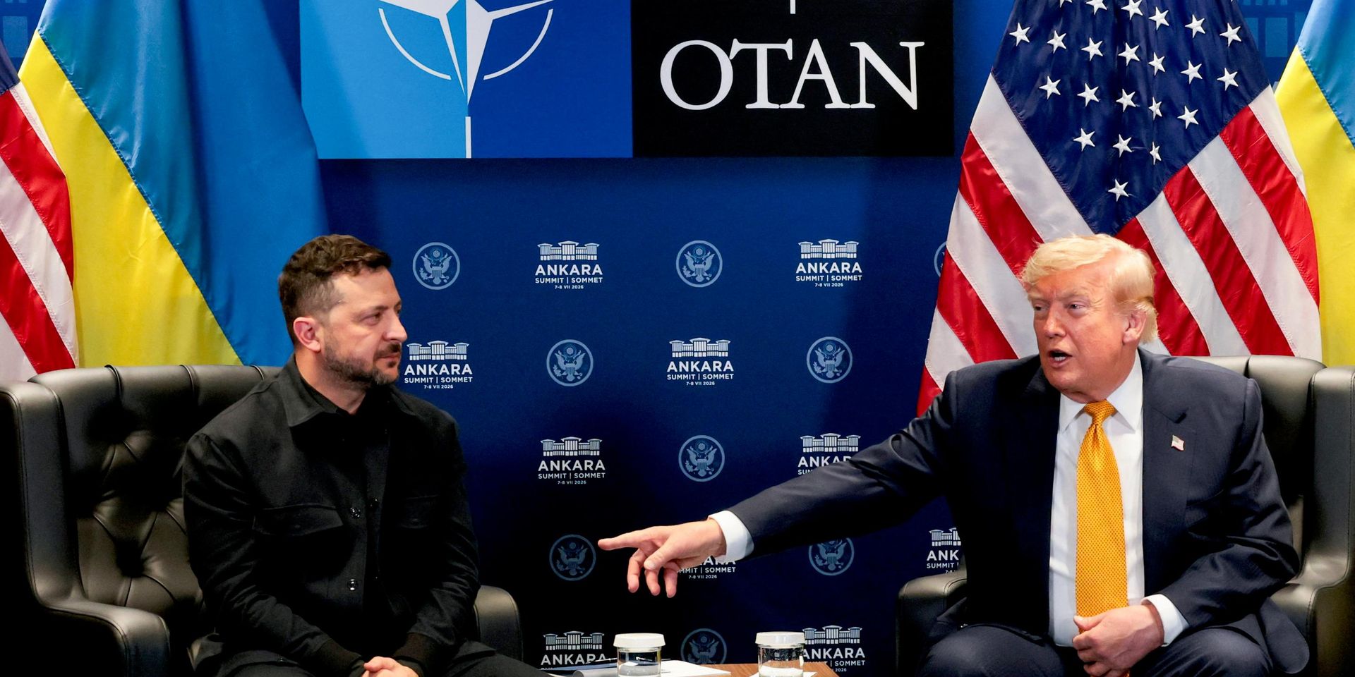 Владимир Зеленский и президент США Дональд Трамп во время встречи на полях саммита НАТО в Анкаре - ИноСМИ, 1920, 08.07.2026