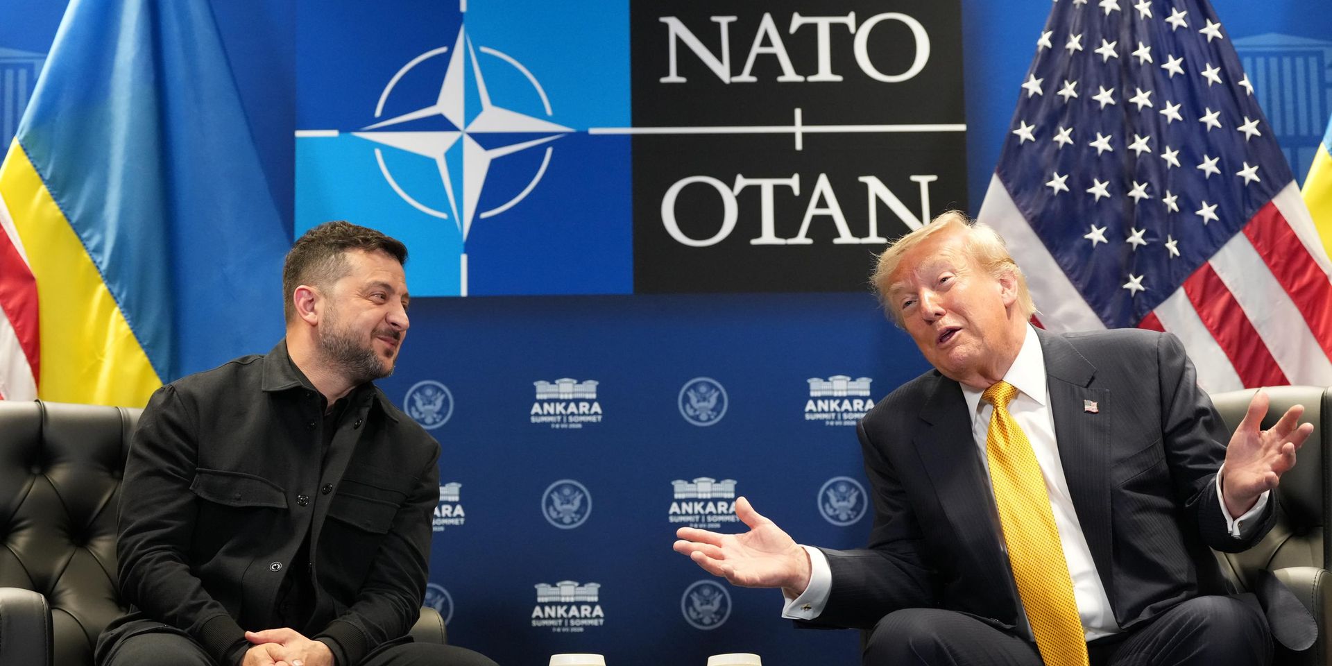 Владимир Зеленский и президент США Дональд Трамп во время встречи на полях саммита НАТО в Анкаре - ИноСМИ, 1920, 10.07.2026