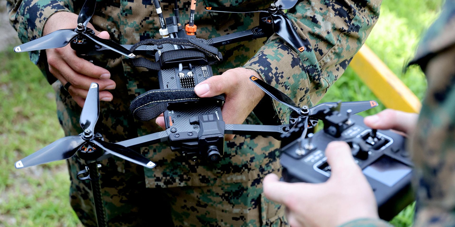 Беспилотник Neros Archer для Корпуса морской пехоты США во время демонстрации его боевых возможностей в Почхоне, Южная Корея, 5 августа 2026 года. - ИноСМИ, 1920, 23.08.2026