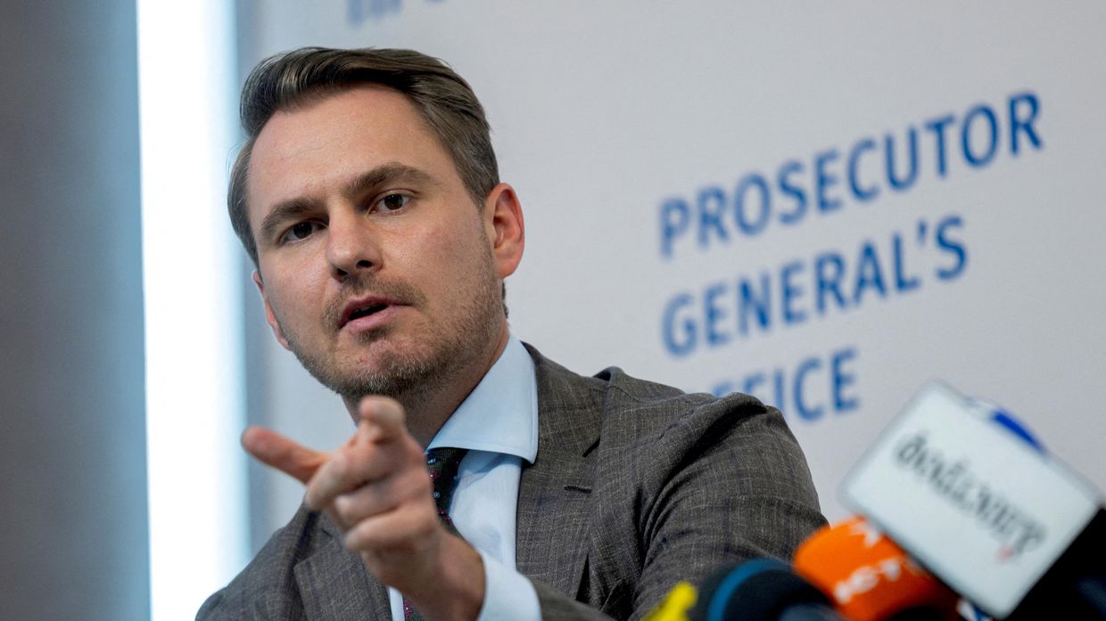 Генеральный прокурор Украины Руслан Кравченко на пресс-конференции в Киеве 23 июля 2025 г. 