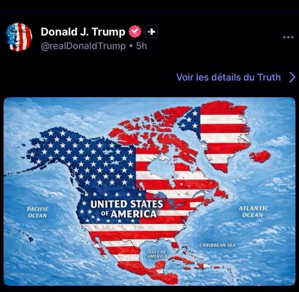 Дональд Трамп опубликовал новую карту Северной Америки