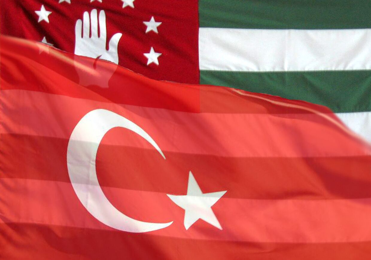 турция абхазия флаги