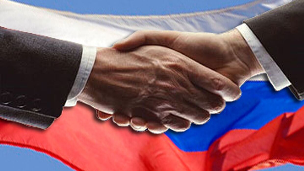 россия партнер рукопожатие