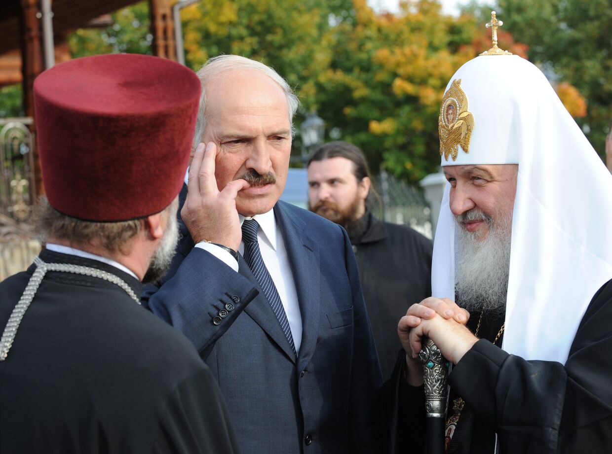 Патриарх Кирилл и президент Белоруссии А.Лукашенко в Минске