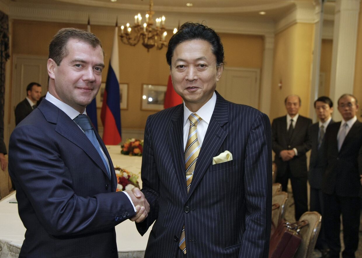 Президент РФ Д.Медведев провел встречу с премьер-министром Японии Юкио Хатоямой в Нью-Йорке