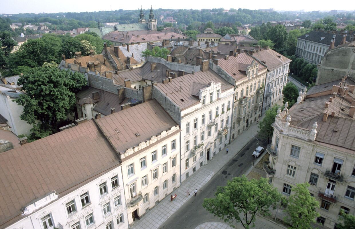 Вид на город Львов