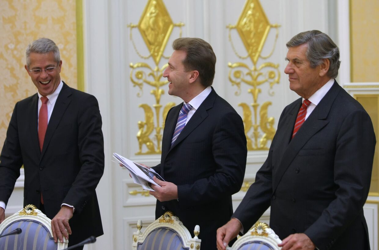 Премьер-министр РФ Владимир Путин встретился с представителями германских деловых кругов