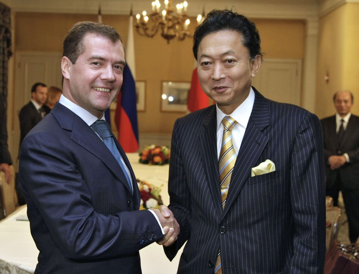 Президент РФ Д.Медведев провел встречу с премьер-министром Японии Юкио Хатоямой в Нью-Йорке
