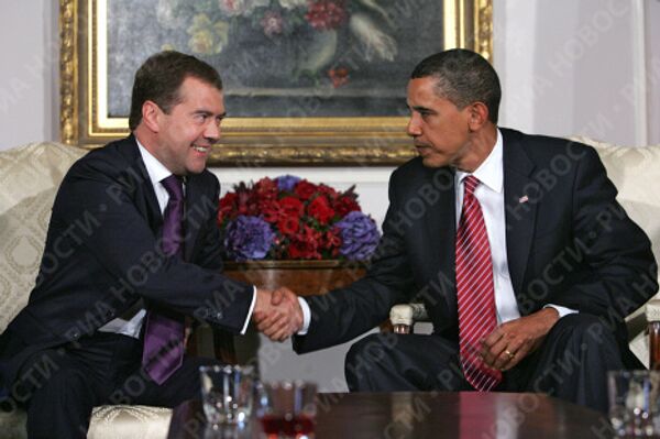 Встреча президентов России и США Д.Медведева и Б.Обамы в Нью-Йорке