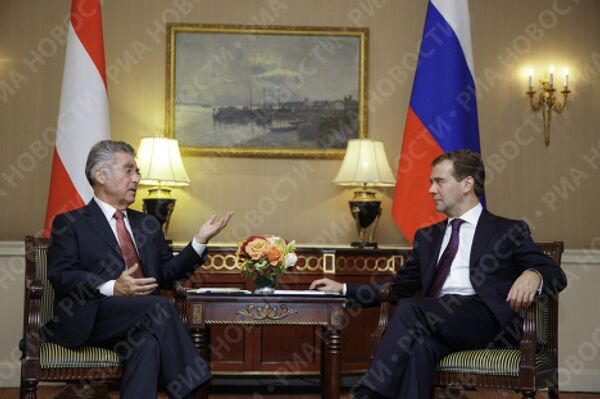 Президент РФ Д.Медведев провел встречу с президентом Австрии Хайнцем Фишером