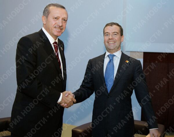 Встреча президента РФ Дмитрия Медведева с премьер-министром Турции Реджепом Тайипом Эрдоганом