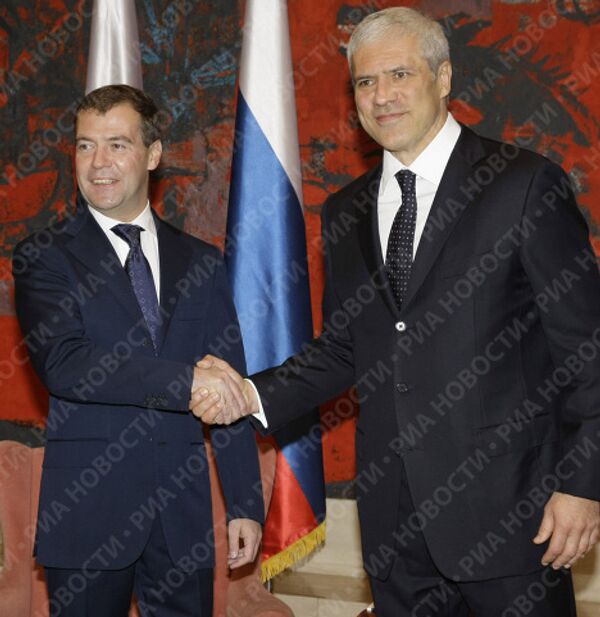 Беседа президентов России и Сербии Дмитрия Медведева и Бориса Тадича