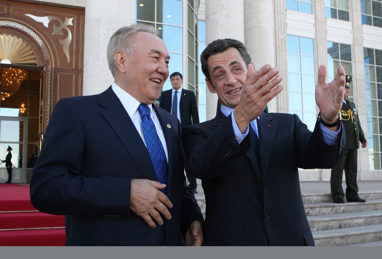 Встреча президентов Казахстана и Франции Н.Назарбаева и Н.Саркози в Астане
