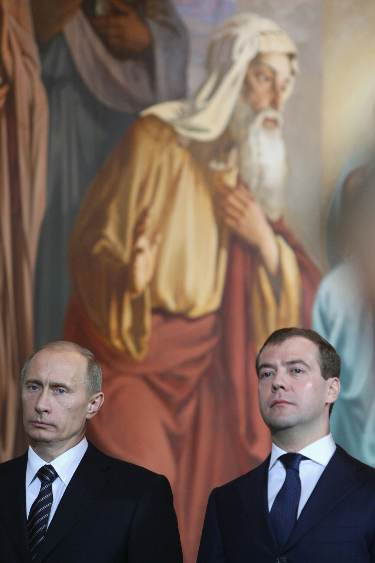 Председатель правительства России Владимир Путин на интронизации Патриарха Московского и всея Руси Кирилла