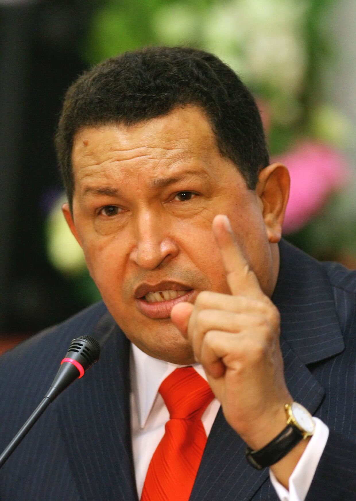 Президент Венесуэлы Уго Чавес на Российско-Венесуэльском бизнес-форуме