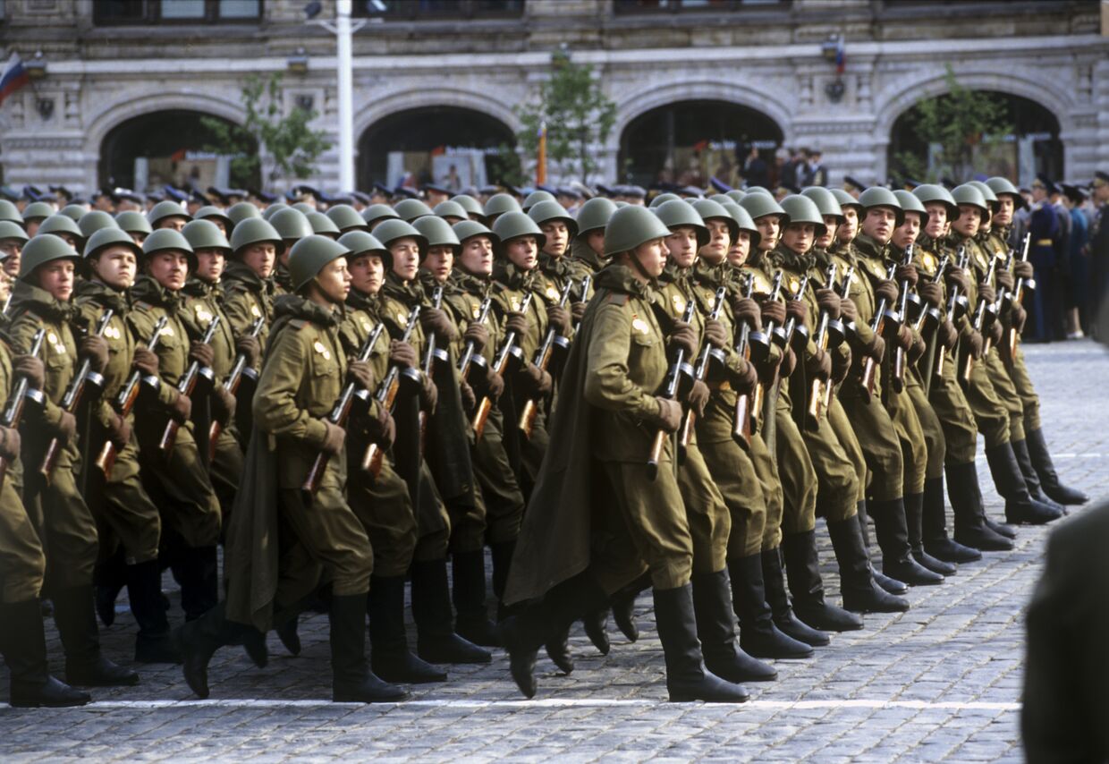 Празднование 50-летия Победы на Красной площади