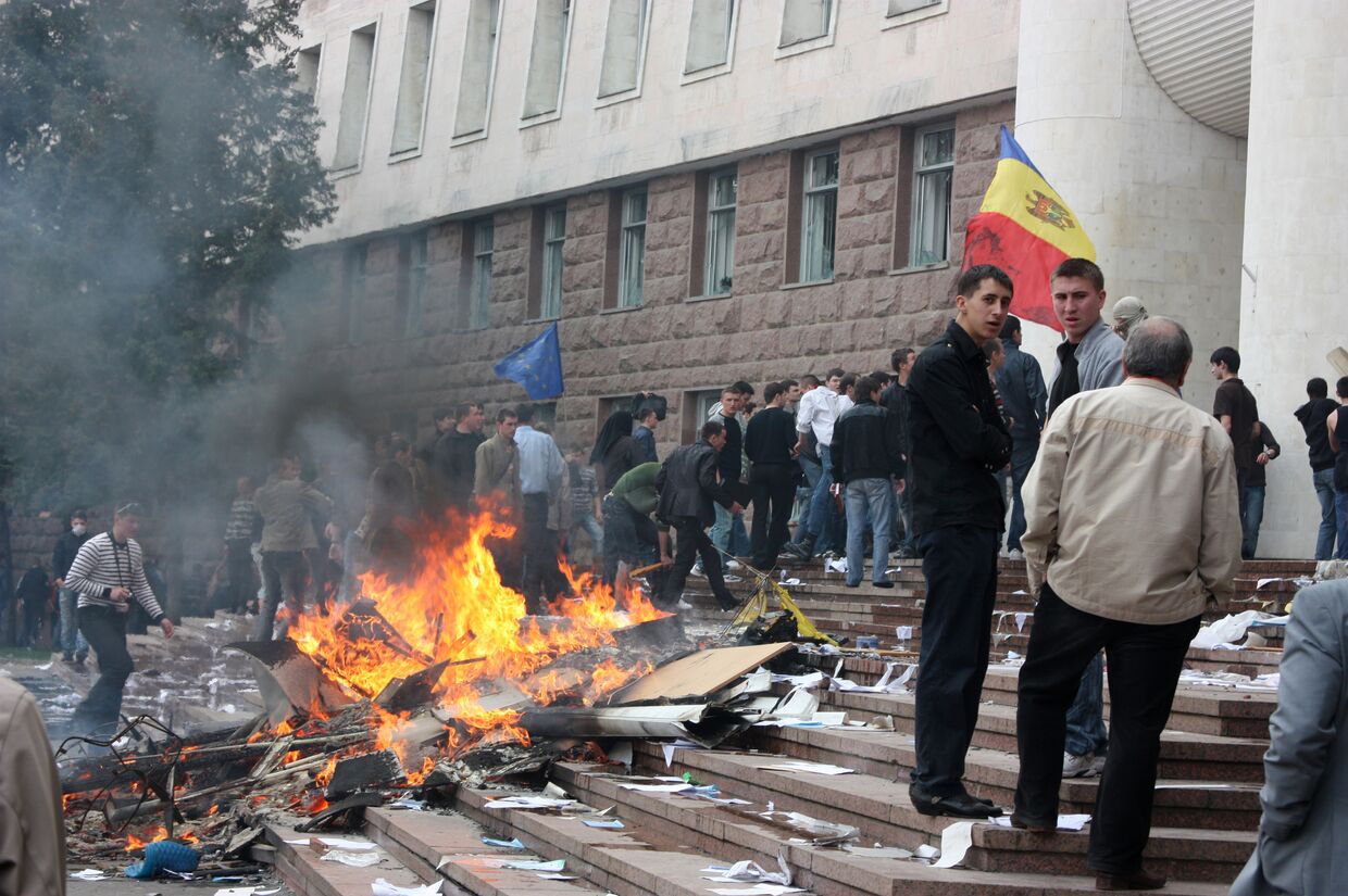 Акция протеста молдавской оппозиции в Кишиневе