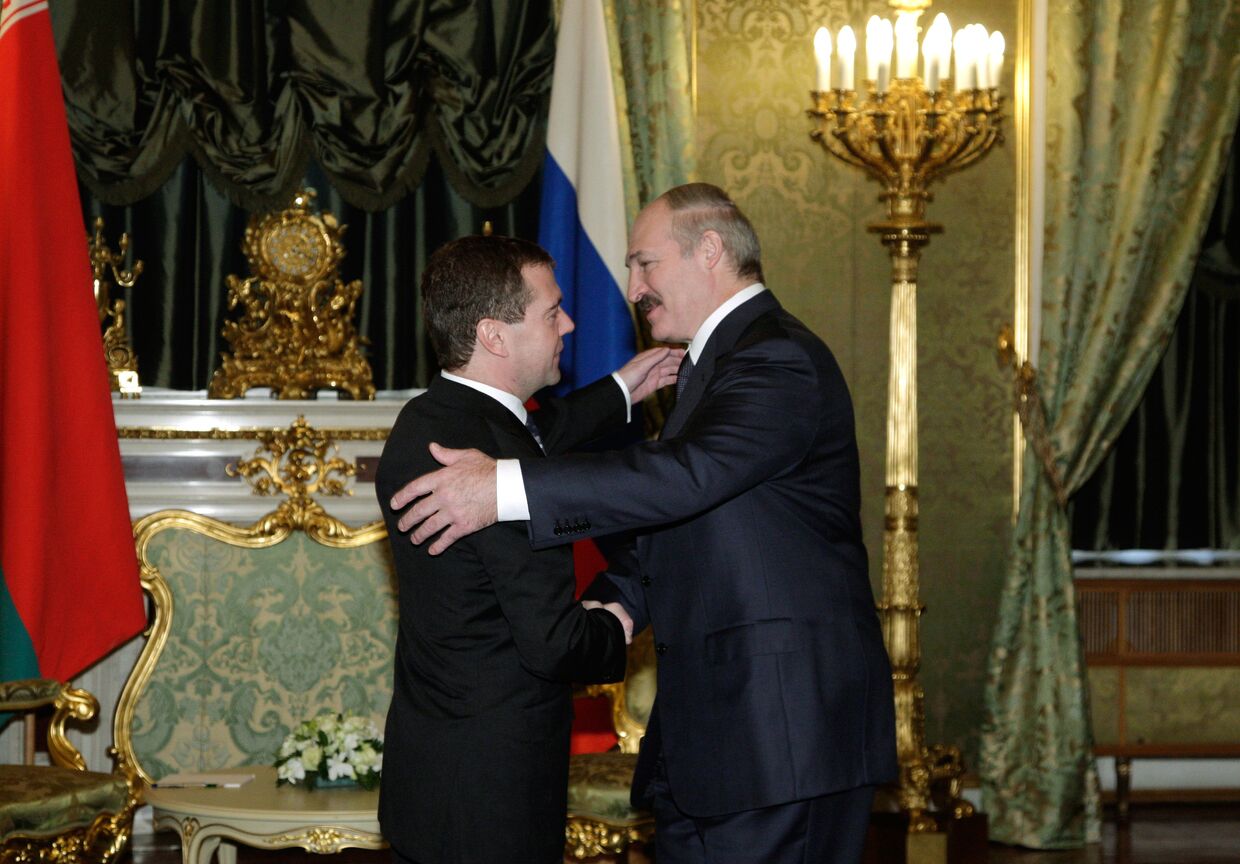 Встреча президента России Дмитрия Медведева с президентом Белоруссии Александром Лукашенко