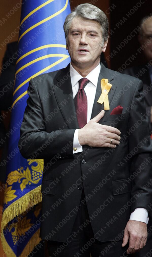 Президент Украины Виктор Ющенко на приеме по случаю пятой годовщины оранжевой революции в Киеве