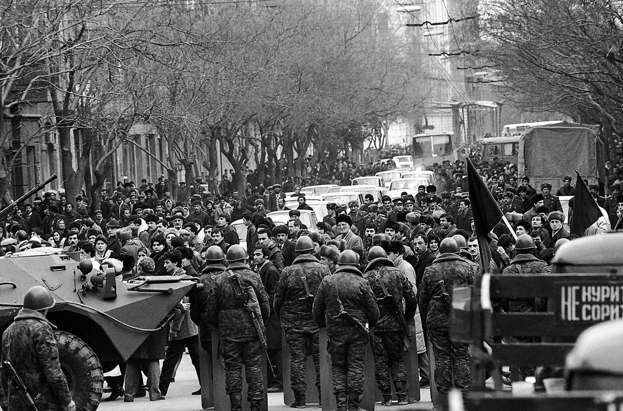 На улицах Баку в январе 1990 года