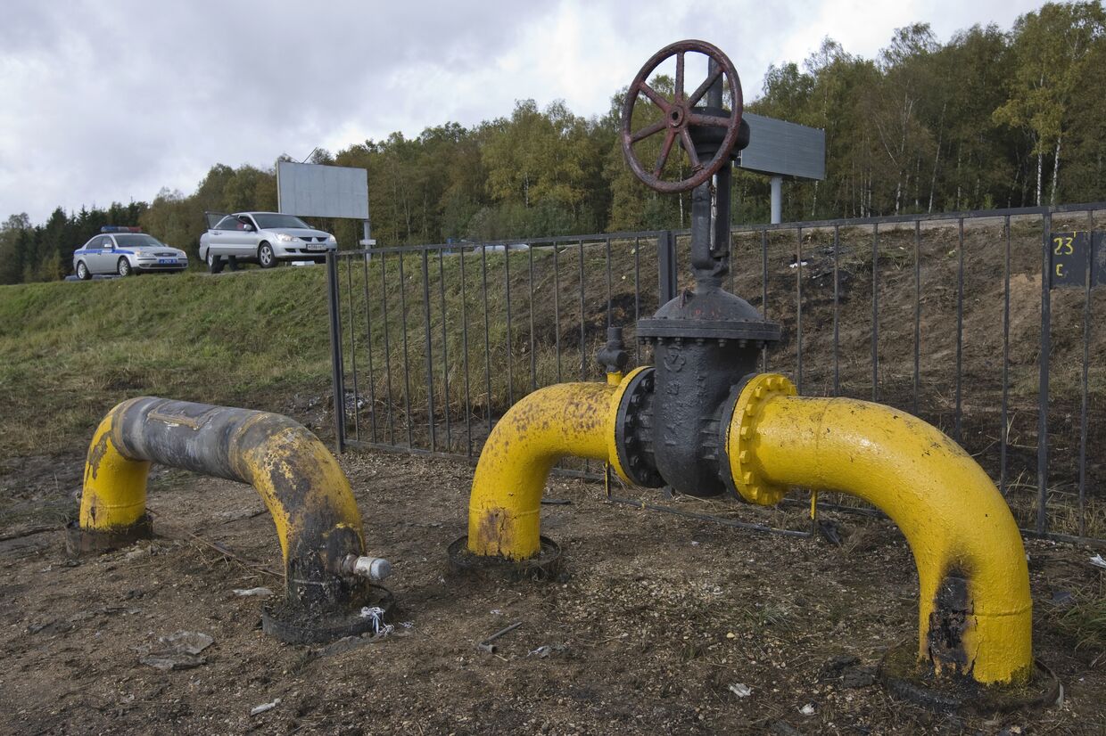 Магистральный газопровод на 32-м километре Новорижского шоссе