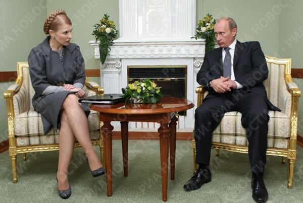 Встреча премьер-министров России и Украины В. Путина и Ю.Тимошенко