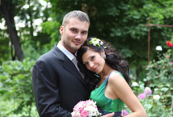 Церемония бракосочетания сына лидера Партии регионов Виктора Януковича-младшего и Ольги Корочанской
