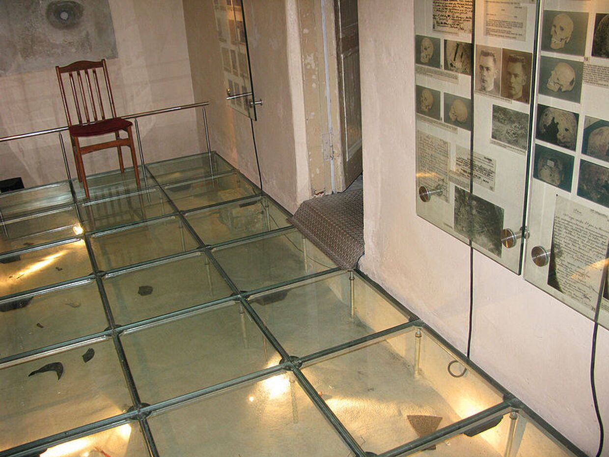 Комната расстрелов в вильнюсском Музее жертв геноцида