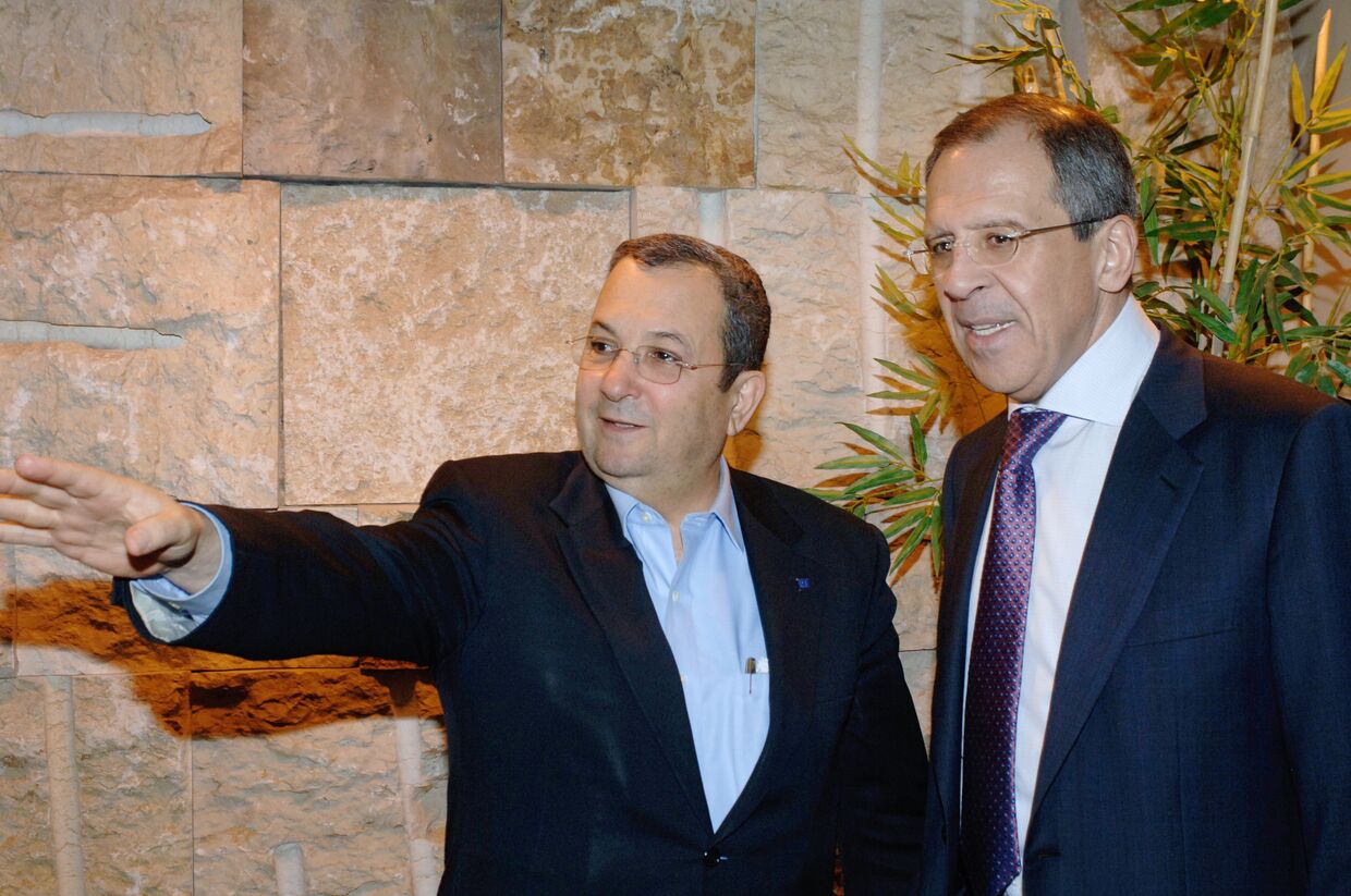 Министр обороны Израиля Эхуд Барак и глава МИД РФ Сергей Лавров