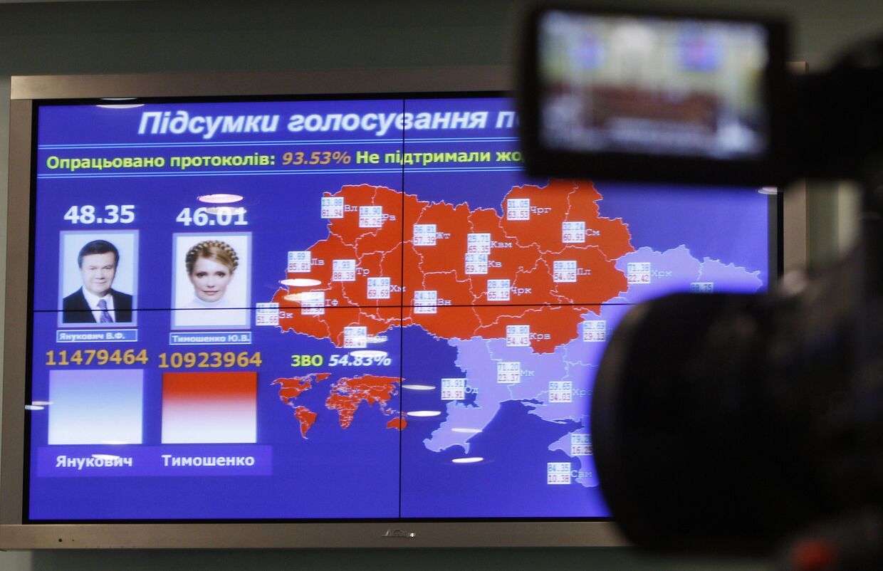 Подсчет голосов на втором этапе выборов президента Украины