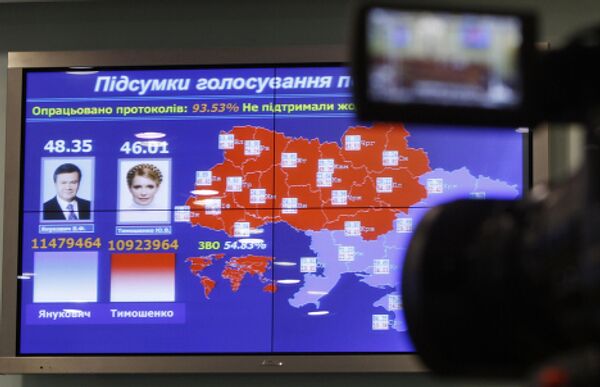 Подсчет голосов на втором этапе выборов президента Украины