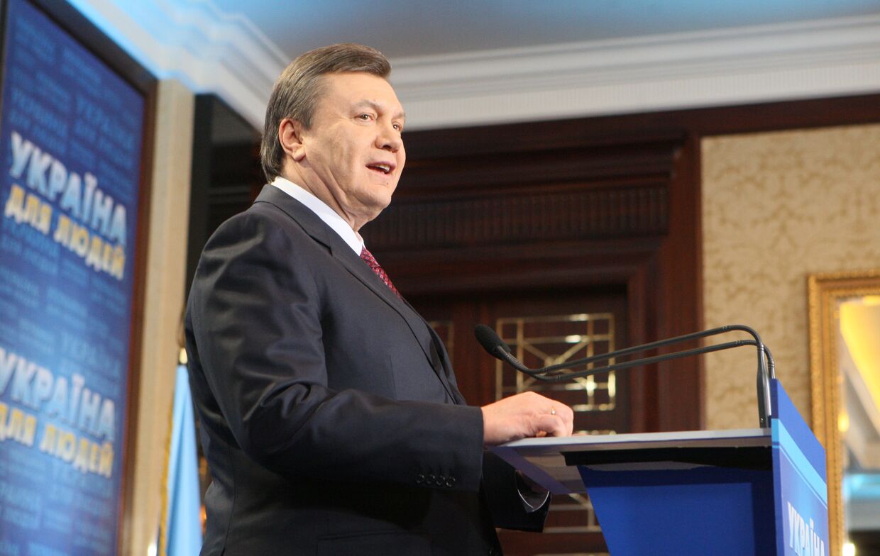 Пресс-конференция лидера Партии регионов Виктора Януковича