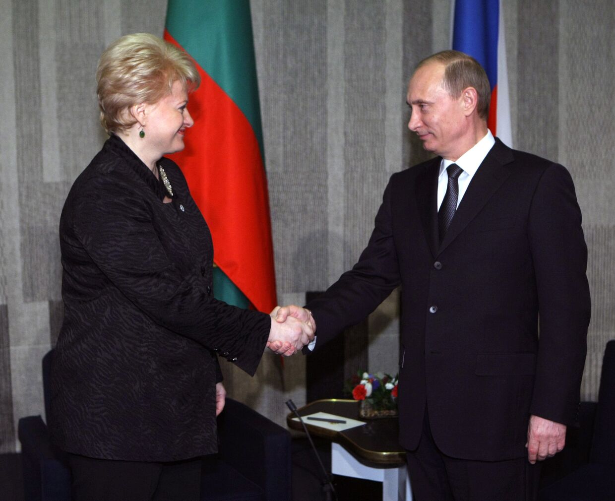 Встреча премьер-министра РФ Владимира Путина с президентом Литвы Далией Грибаускайте