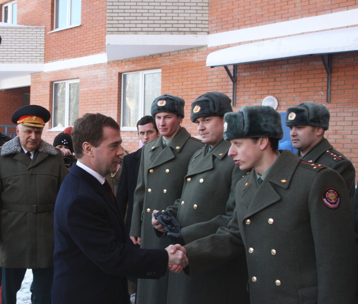 Президент РФ Д.Медведев посетил одну из воинских частей в Московской области