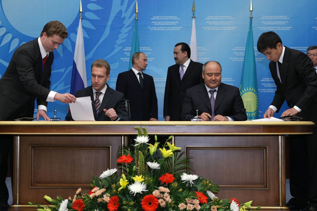Подписание российско-казахстанских соглашений